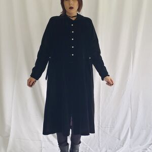 50s Black Velvet‎ Coat